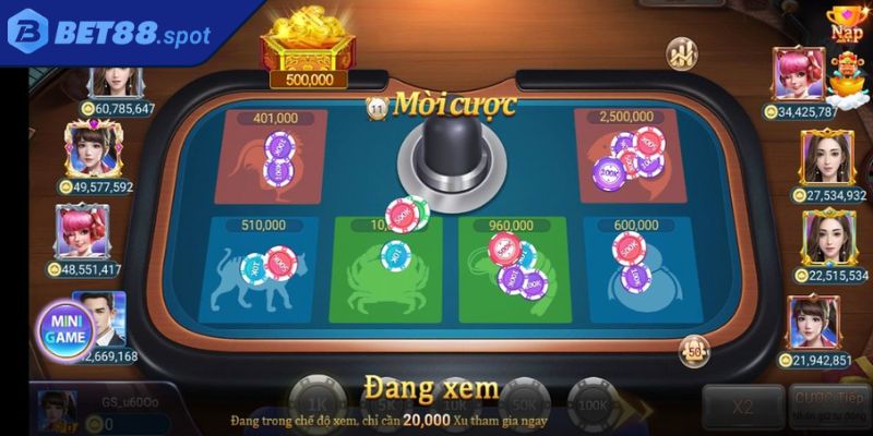 Luật chơi bầu cua Bet88